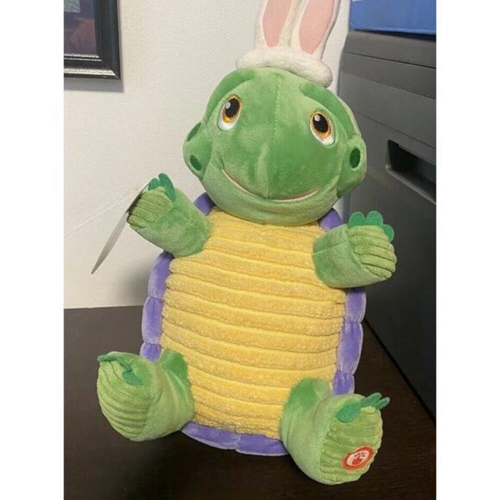 Hallmark plush Whirlin'‎ Twirlin' Turtle Easter bunny ears Spins Sings 12" NWT